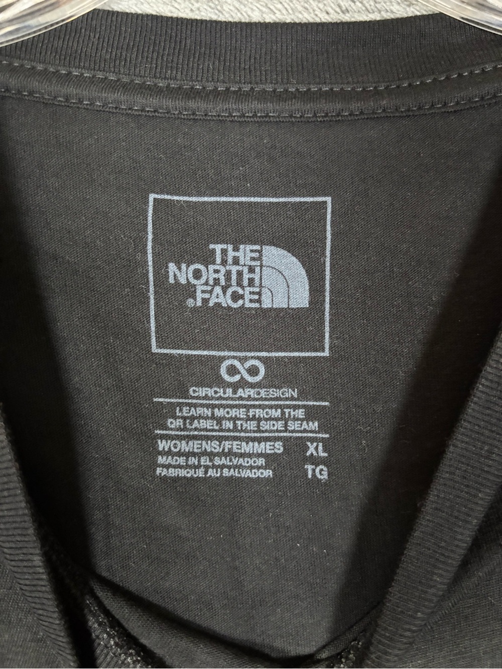 NWT The North Face Womens Throwback Short Sleeve Tee Black/White Logo Size XL - Picture 5 of 8